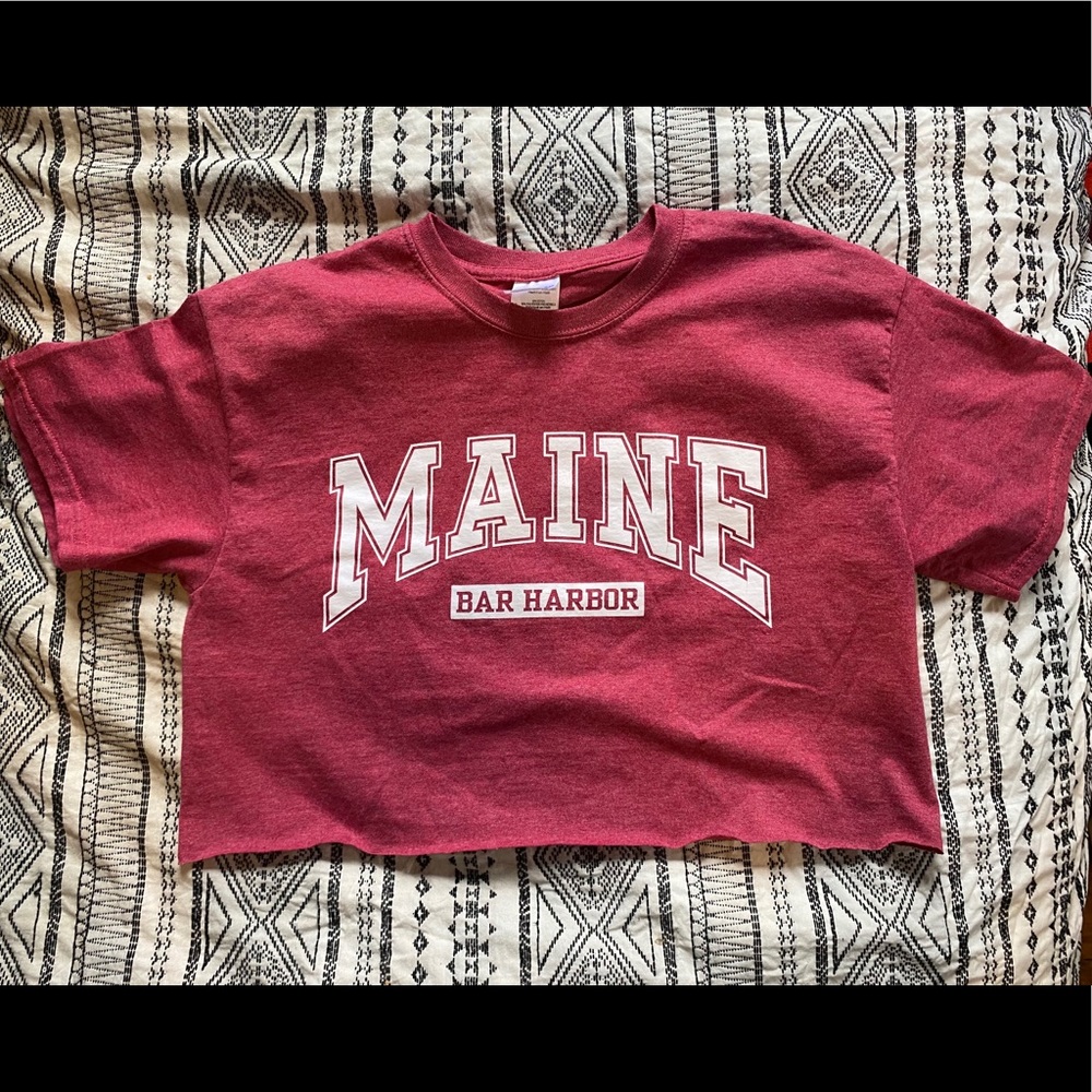 Cropped Bar Harbor Maine Tee